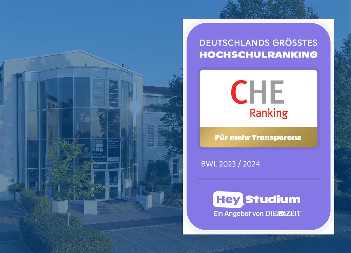 CHE Ranking: accadis is best private business school in Rhine-Main area